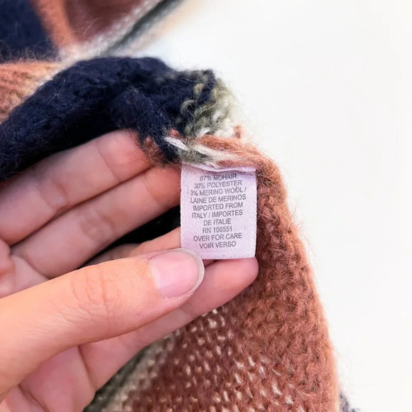 Calypso St Barth Mohair Blend Striped Short Sleeve Preppy Designer Knit Sweater - Picture 5 of 8